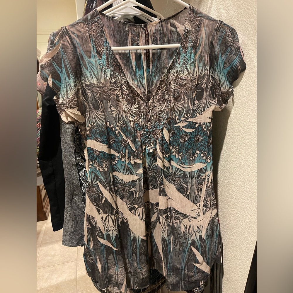 Boho sheer burnout blouse Mushka by Sienna Rose size Medium